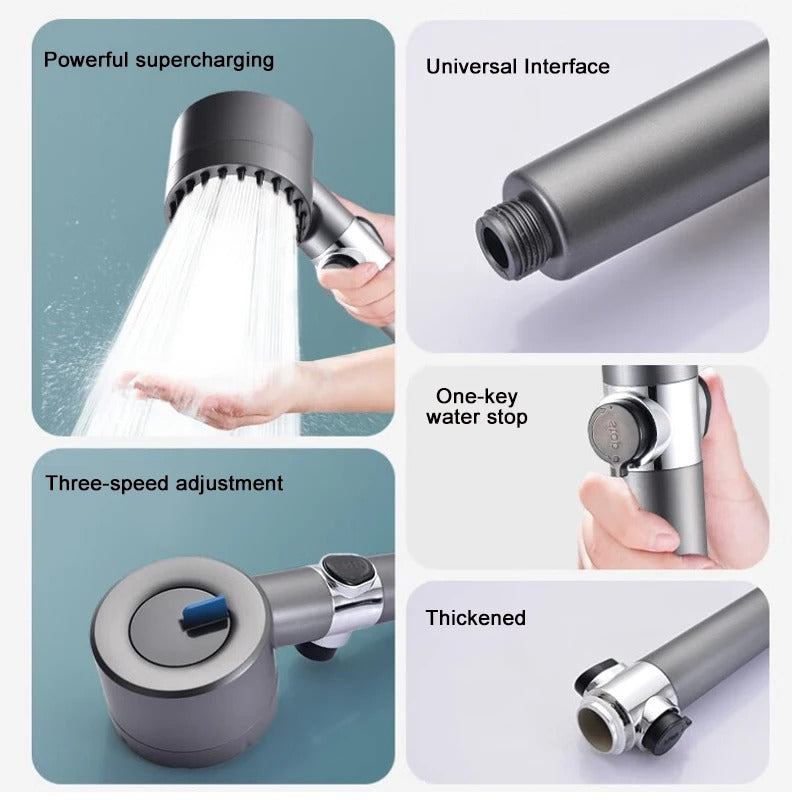 3-Mode High-Pressure Filter Shower Head